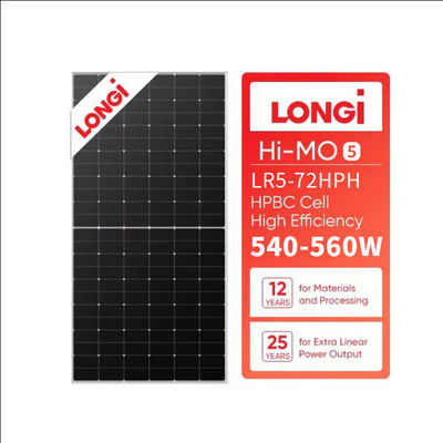 LR5 72HPH 540W 545W 555w 560w 144 Perc 반전지 단면 롱이 태양 전지 패널 550W