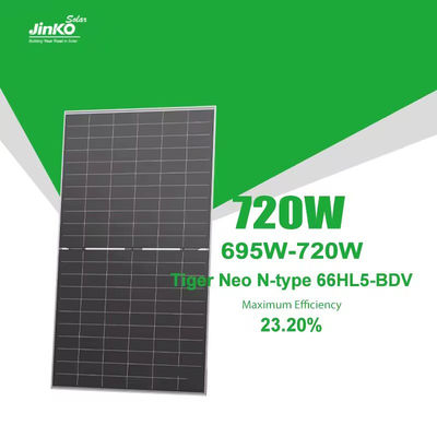 700W 720W 진코 양면 N형 1층 태양 전지 패널 이중 유리 톱콘 반전지 705W 710W 715W