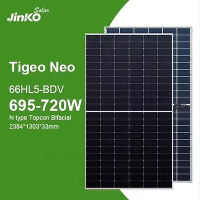 상업용 N형 Topcon PV 모듈 720W 715W 710W 705W 700W Jinko 태양광 모듈 타이거 네오
