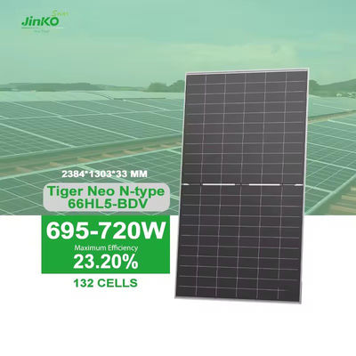 695W 700W 710W 715W 720W 양면성 쌍 유리 태양광 패널 전력 허용률 0~3%