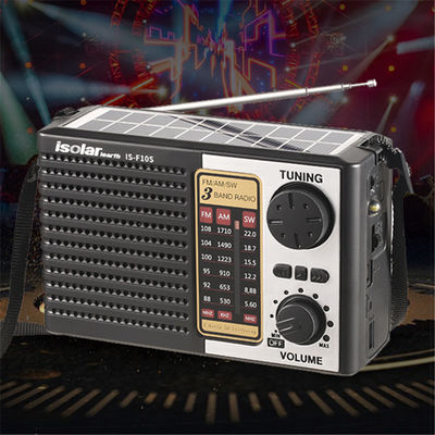 야외 태양광 캠핑 라디오 다기능 AM FM SW USB 라디오 밝은 전구 BT 스피커