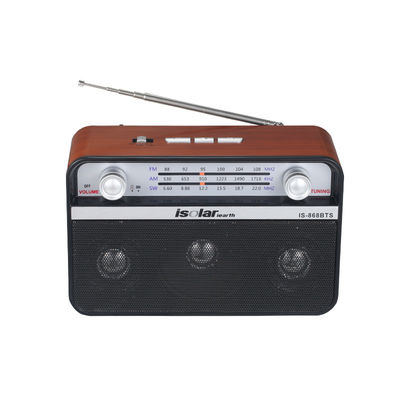 Mp3 Fm Am Sw 3 밴드 태양 전력 라디오 레트로 무선 스피커 태양 전지 라디오