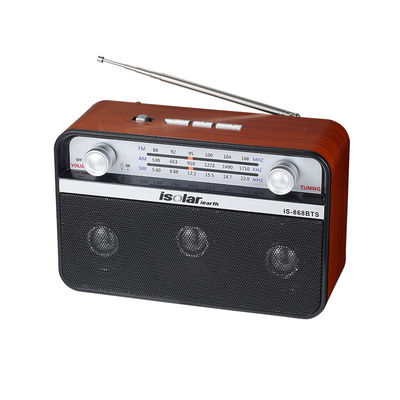USB Tf 뮤직 플레이어 Fm Am Sw 3 밴드 외관 태양광 라디오 BT 재충전 가능