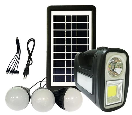 아웃도어 캠핑 태양광 모바일 조명 시스템 컴팩트 3W 태양광 LED 조명 키트