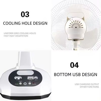 휴대 전화 충전 태양 전지 패널 재충전 팬 외부 가정용 리모컨 LED 조명