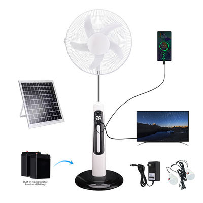 맞춤형 16/18 인치 태양 재생 스탠딩 팬 20W/30W 5 블레이드