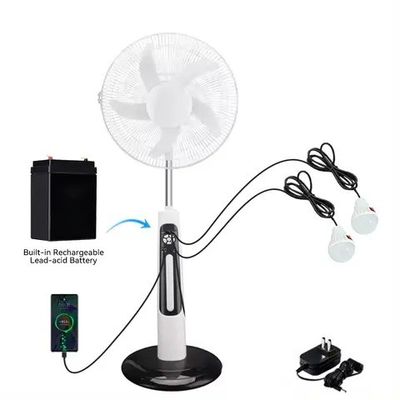 맞춤형 16/18 인치 태양 재생 스탠딩 팬 20W/30W 5 블레이드