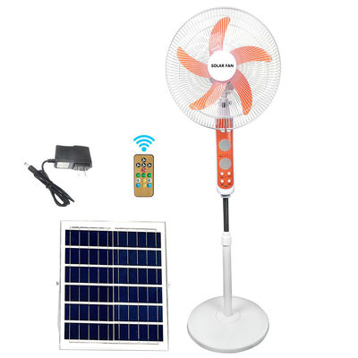 알루미늄 16 인치 태양광 팬 AC DC 12V LED 라이트 태양광 바닥 팬