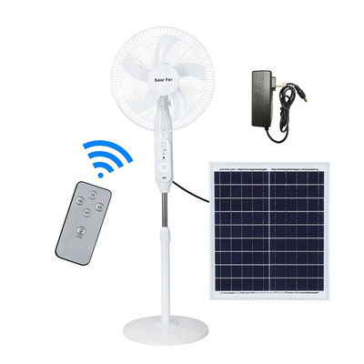 알루미늄 16 인치 태양광 팬 AC DC 12V LED 라이트 태양광 바닥 팬