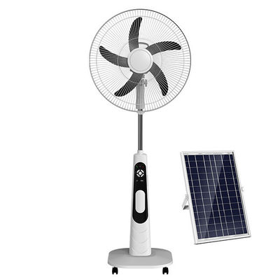 알루미늄 16 인치 태양광 팬 AC DC 12V LED 라이트 태양광 바닥 팬