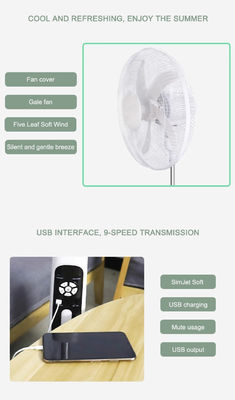 16인치 18인치 12볼트 태양광 패널 팬 USB 충전 태양광 비상 팬