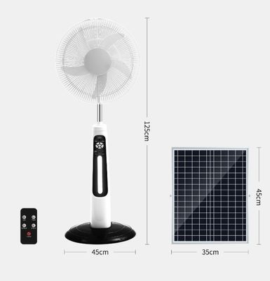 큰 16/18 인치 12V 전기 태양광 팬 태양광 재충전식 서있는 팬