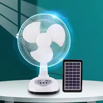 상업용 Ac Dc 비상용 태양광 책상 팬 16 인치 태양광 팬 차고용